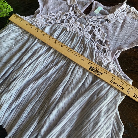 SOLD—Free People Handkerchief Lilac Flowy Top - Picture 7 of 8